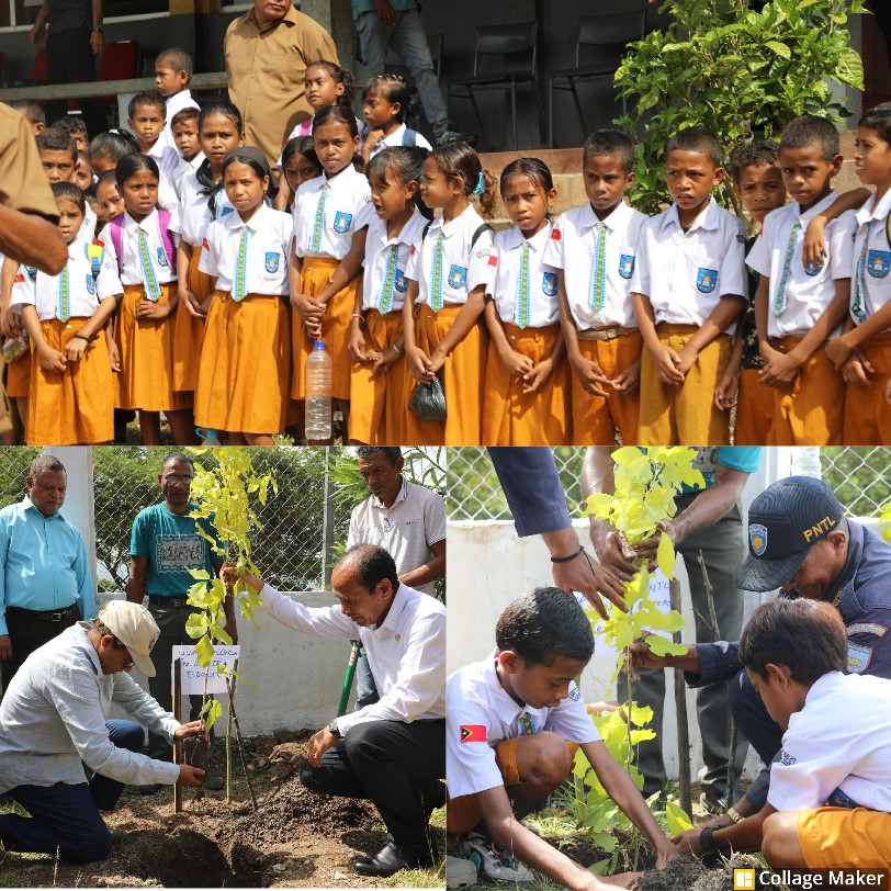 MINISTRA EDUKASAUN HO SEKRETÁRIU ESTADU FLORESTA LANSA KUDA AI-OAN IHA ESKOLA EBF AILELE-HUN BECORA